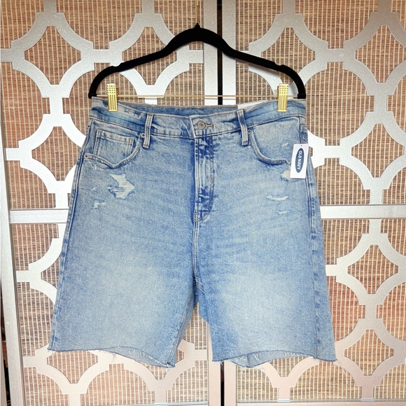 Old Navy Pants - NWT Old Navy Blue Jean Shorts Distressed High-Waisted